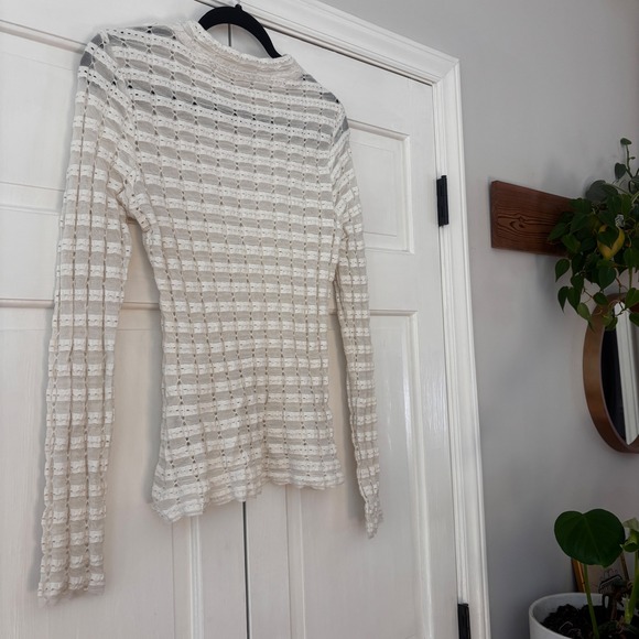 Ulla Johnson Emma Top Pristine Size‎ Large Italian Lace Sheer Delicate Romantic - Picture 13 of 15